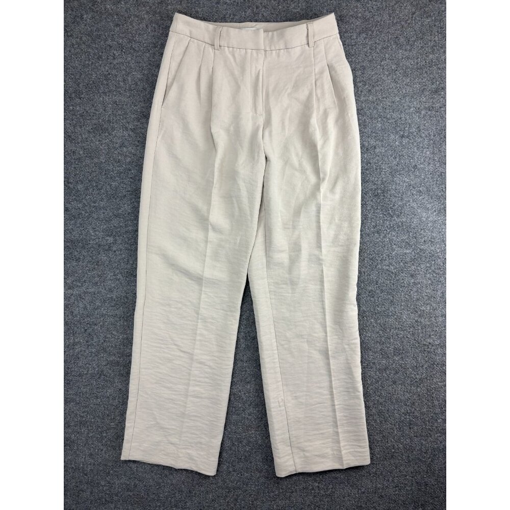 House of Harlow 1960‎ Dress Pants Women's 8 Beige Pleated Wide Leg